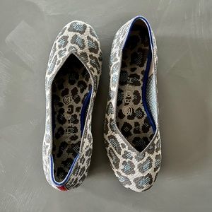 Rothy’s The Flat blue leopard collectors edition size 6.5